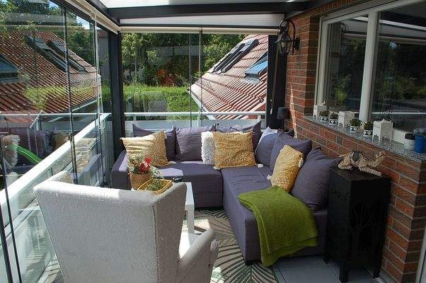 Balkon-Wintergarten der Maisonette-Wohnung
